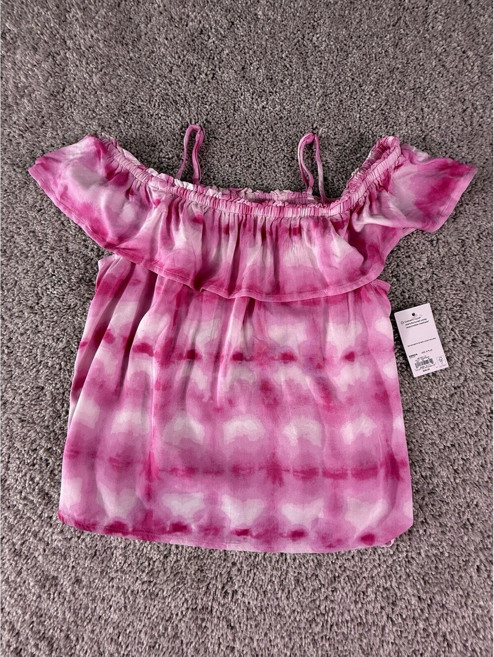 NWT Kohl’s SO Girls 16 Plus Size Summer Tank Top Pink Tie Dye